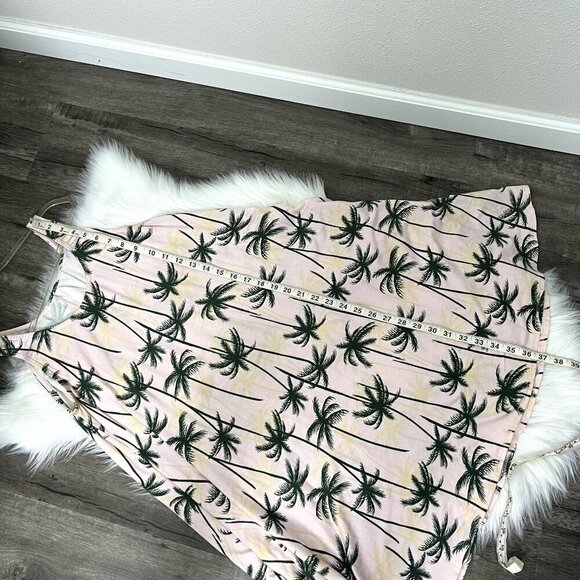 Vermilli Hawaii Womens Medium Large Valentine Pink Soaring Palm Tree Dress - Picture 7 of 8